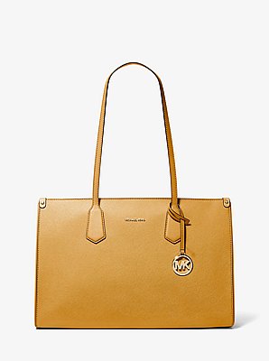 Maple Large Saffiano Leather Tote Bag