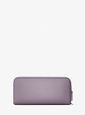 Cartera Continental grande de piel granulada
