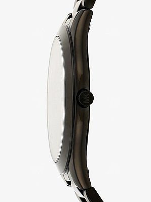 Oversized Slim Runway Black-Tone Watch