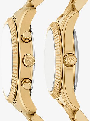 Lexington His and Hers Gold-Tone Watch Set
