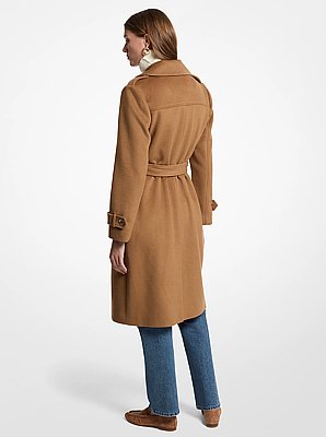 Belted Wool Blend Coat