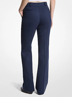 Bootcut Stretch Wool Blend Pants