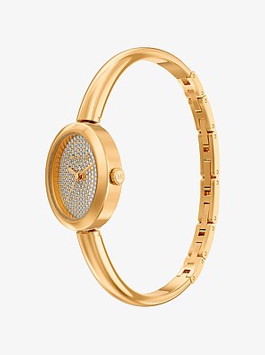 Petite Maude Gold-Tone Bangle Watch
