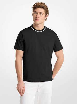 T-Shirt aus Baumwoll-Jersey mit Logodetail