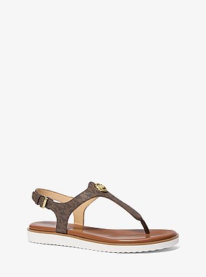 Val Signature Logo Thong Sandal