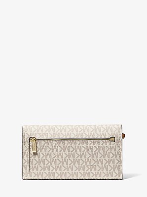 Jet Set Medium Signature Logo Smartphone Wristlet