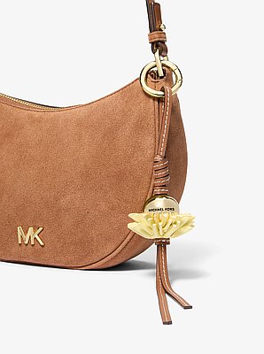 Leather Flower Bag Charm