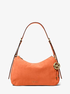 Nolita Medium Nubuck Shoulder Bag in MIMOSA | Michael Kors image number 0