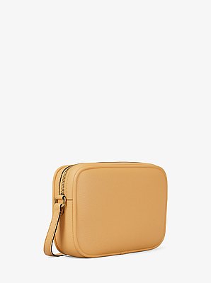 Jet Set Large Pebbled Leather Camera Crossbody Bag