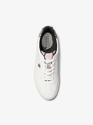 Scotty Snake Embossed Leather Sneaker