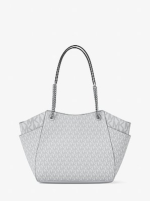 Jet Set Large Signature Logo Shoulder Bag