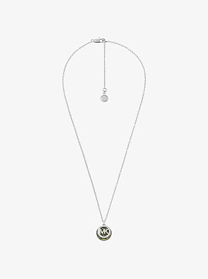 Pav&eacute; Logo Necklace