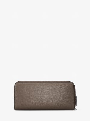 Cartera Continental grande de piel granulada