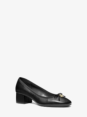 Piper Flex Leather Block Heel Pump