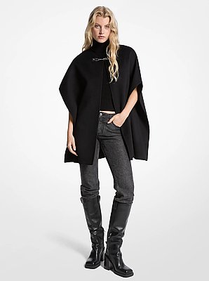 Double Face Wool Blend Cape