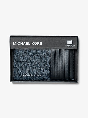 Cooper Slim Signature Logo Zip Wallet
