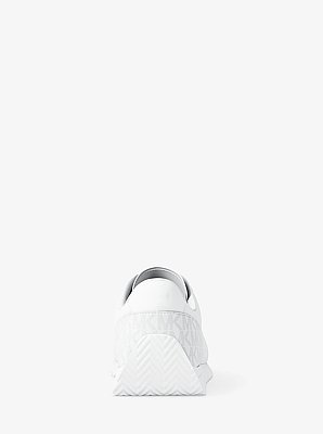 Sneaker Rhodes in pelle e twill cordonato