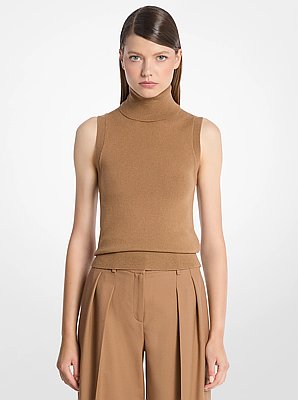 Cashmere Sleeveless Turtleneck