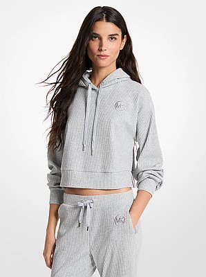 Ribbed Knit Hoodie
