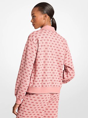 Veste en m&eacute;lange de coton &agrave; fermeture &eacute;clair &agrave; logo