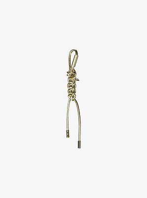 Gold-Tone and Metallic Braided Cord Bag Charm