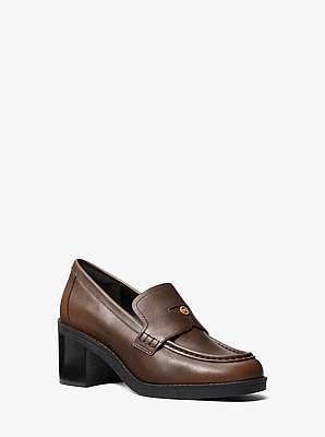 Jennings Burnished Leather Loafer Pump