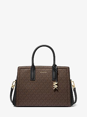Laila Medium Signature Logo Satchel image number 0