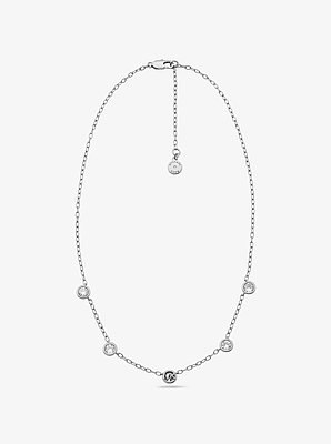 Logo Bezeled Pav&eacute; Necklace