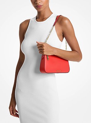 Empire Medium Leather Chain-Link Pochette