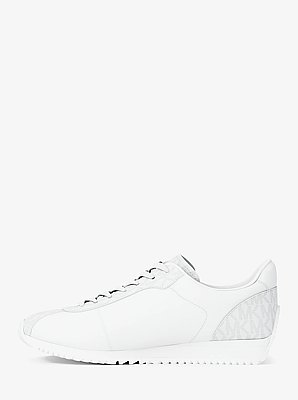 Sneaker Rhodes in pelle e twill cordonato
