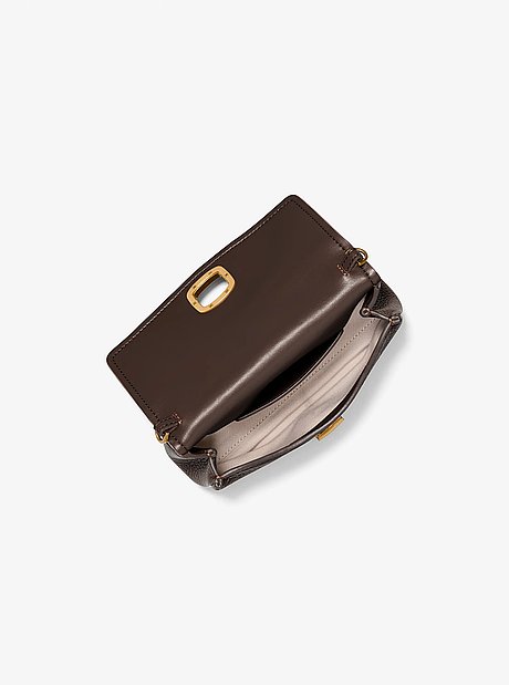 Petite pochette Bryant en cuir textur&eacute;