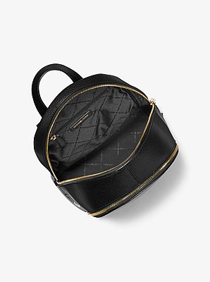 Mochila Rhea mediana con cuero granulado