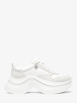 Arla Leather and Suede Trainer