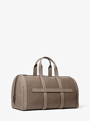 Cooper Pebbled Leather and Signature Logo Duffel Bag