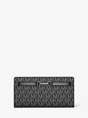 Billetera Carson grande con logotipo de la marca