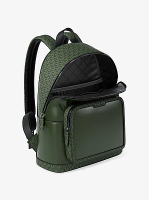 Cooper Medium Pebbled Leather and Signature Logo Commuter Backpack