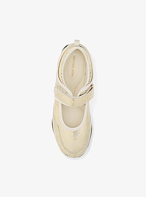 Kyler Crackled Metallic Leather Slip-On Trainer