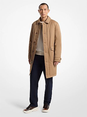 Cotton Blend Balmacaan