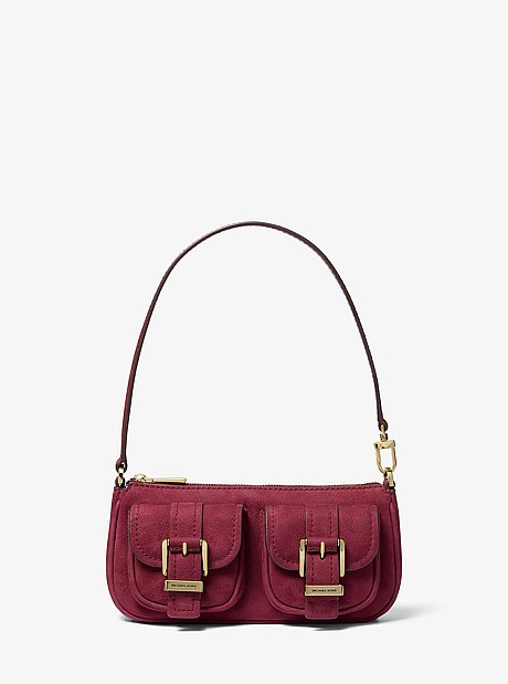Bolso pochette Zoe peque&ntilde;o de gamuza convertible