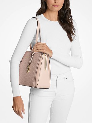 Laila Medium Signature Logo Tote Bag