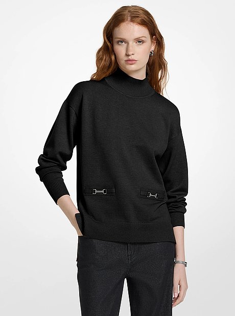 &bull; Sweater <br/>&bull; Knit <br/>&bull; 69% polyester/15% acrylic/11% nylon/5% wool <br/>&bull; Machine wash <br/>&bull; Imported <br/>&bull; Model is 5&rsquo;10&rdquo;/178 cm wearing size XS