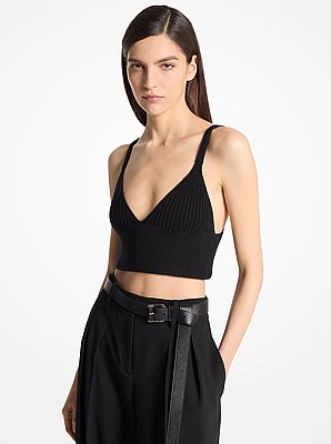 Bralette de cachemira el&aacute;stico