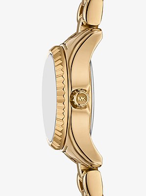 Mini Lexington Pav&eacute; Gold-Tone Watch