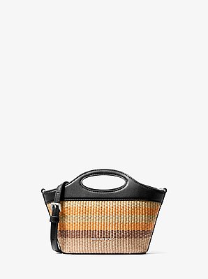 Tatum Small Striped Woven Crossbody Bag