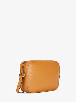 Bandolera Jet Set grande para c&aacute;mara de piel granulada