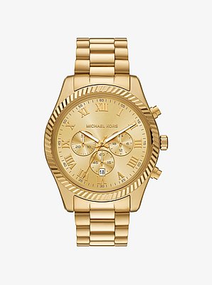Oversized Lexington Gold-Tone Watch