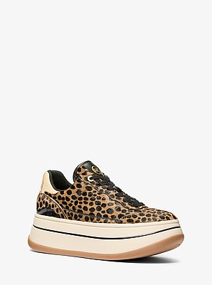 Hayes Cheetah Print Calf Hair Platform Sneaker