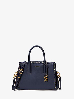Laila Small Studded Leather Satchel