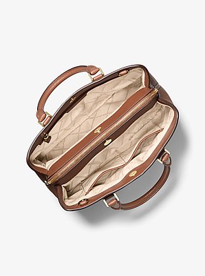 Camille Large Pebbled Leather Satchel