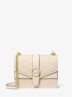 Greenwich Small Logo Jacquard Denim Crossbody Bag